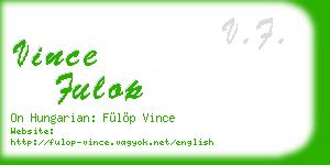 vince fulop business card